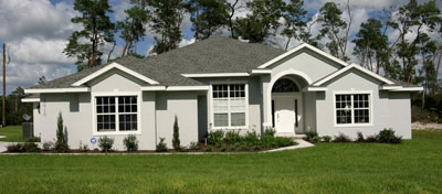 Exterior of custom home built using blueprints by IPC Services